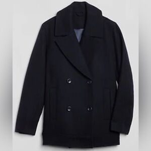 Gap Wool Blend Classic Pea Coat - Navy